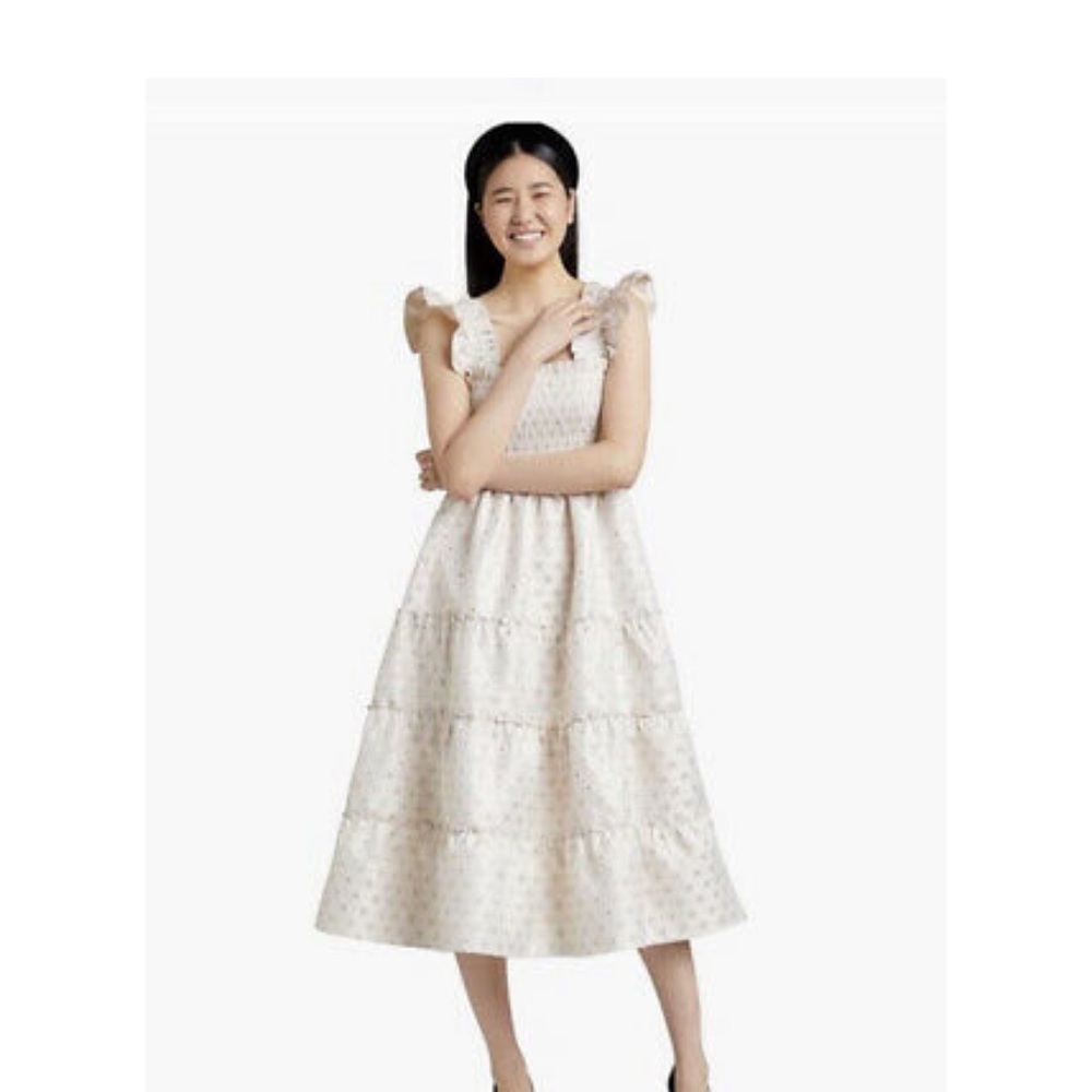 Hill House Home Ellie Nap Dress - Gold Jacquard SOLD OUT